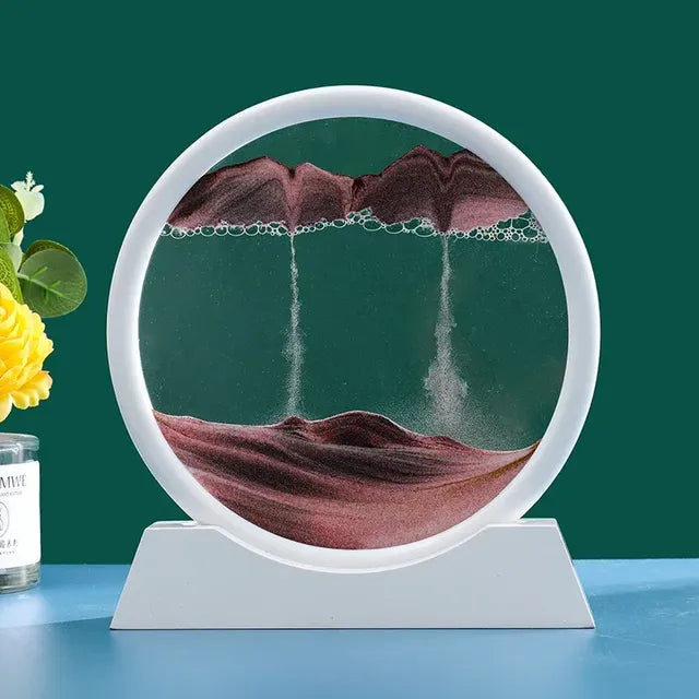 3D Moving Sand Art Hourglass for Home Decor Gift