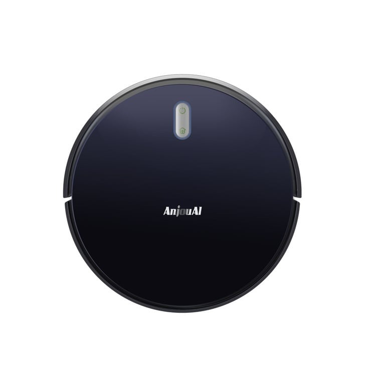 Black robot vacuum cleaner with &