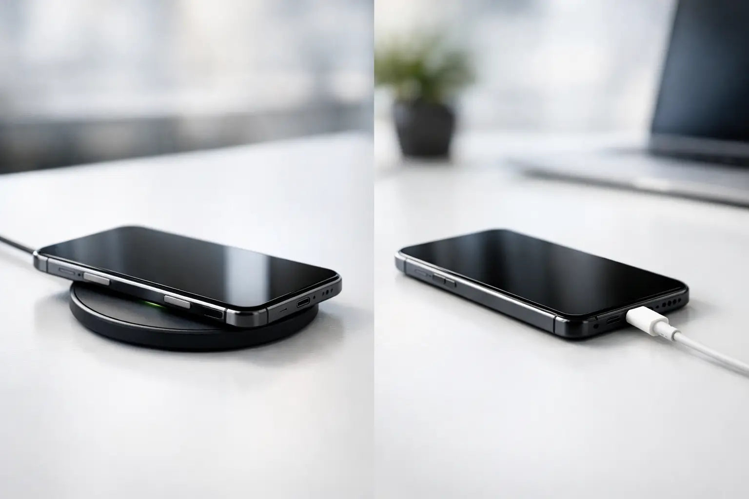Wireless Charger Versus Cable Charging