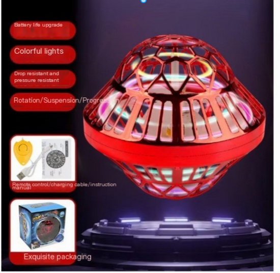 Mini dron giratorio ovni con LED