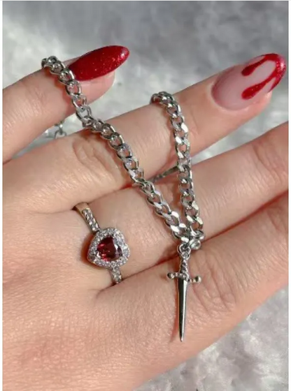 Heart-Shaped Stainless Steel Couple Set
