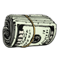 Shaggy Area Rug featuring a unique dollar bill design, adding warmth and luxury to any living space.