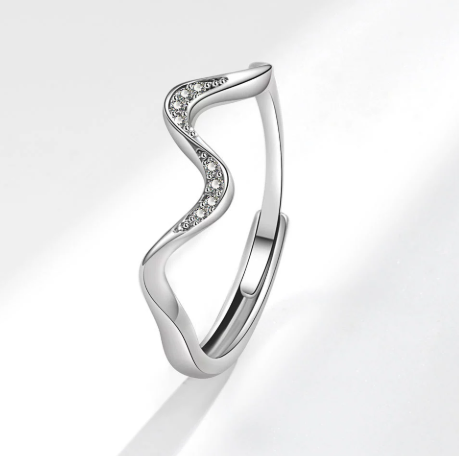 Water Wave Silver Ring