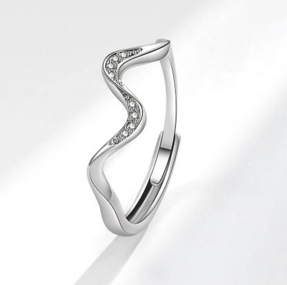 Water Wave Silver Ring