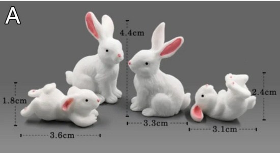 Mini figuras de animales de resina – Decoración de micro paisajes DIY