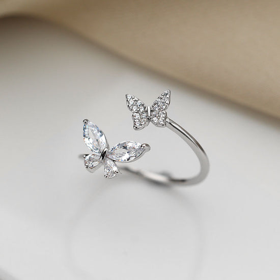 Anillo de Mariposa de Plata de Ley 925 para Mujer