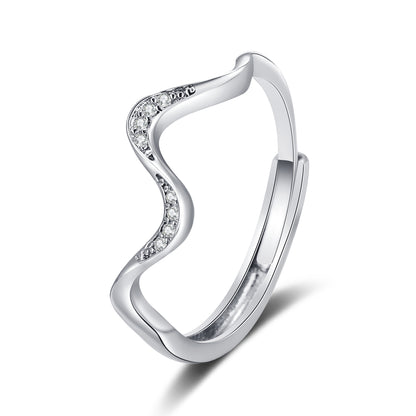 Water Wave Silver Ring