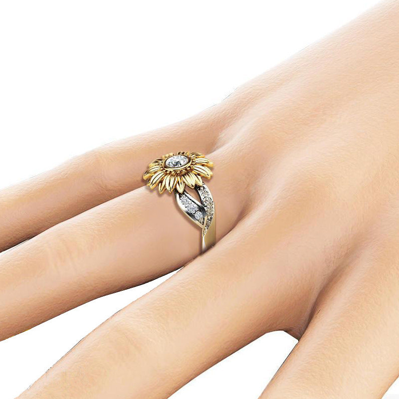 Fashionable Sunflower Ring