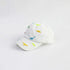 RICYGVM Dinosaur Embroidered Kids Baseball Cap showcasing colorful dinosaur designs on a white baseball cap.
