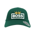 Boss Crown Embroidered Baseball Cap in green with a crown design on the front.