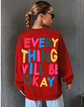 Sudadera estampada para mujer "Todo irá bien"