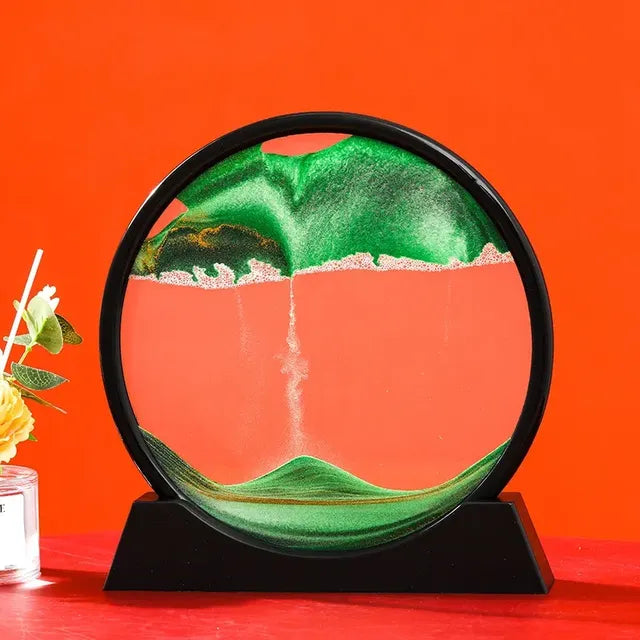 3D Moving Sand Art Hourglass for Home Decor Gift