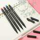 Fine Point Markers displayed on a notebook, showcasing the fine tip art drawing fineliner pens in vibrant colors.