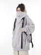 Sudadera con capucha, forro polar y cuello alto holgado