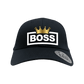 Boss Crown Embroidered Baseball Cap featuring a gold crown and bold &