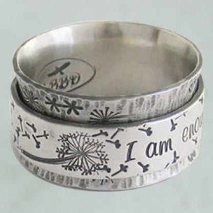 Vintage "I Am Enough" Ring for Couples