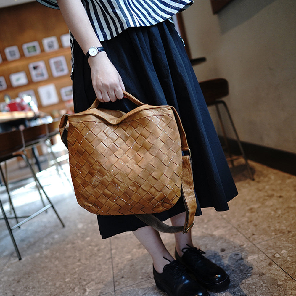 Luxe Heritage First-Layer Cowhide Retro Handbag