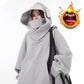 Sudadera con capucha, forro polar y cuello alto holgado