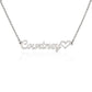 Collar con nombre clásico estilo corazón