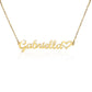 Collar con nombre clásico estilo corazón