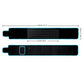 Black belt with measurement details on a white background