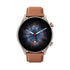 Amazfit GTR3 Pro Smartwatch with GPS and Health Monitor featuring a stylish dark dial and brown strap.