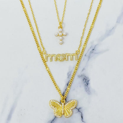 Seaside Pearl Cross Necklace