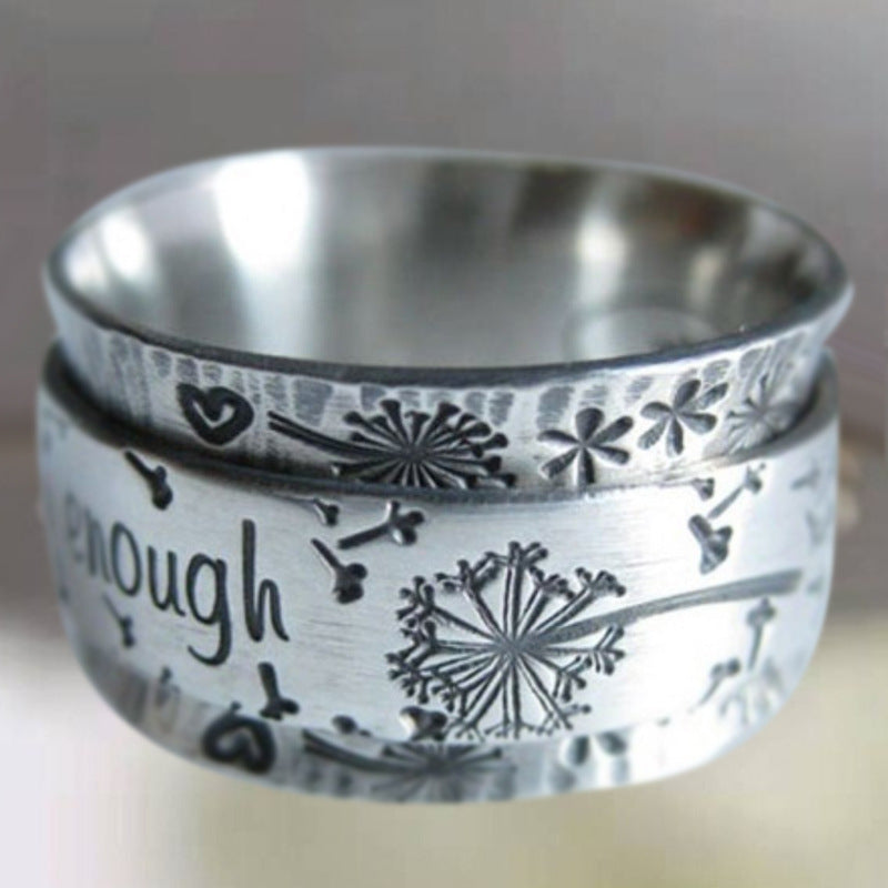 Vintage "I Am Enough" Ring for Couples