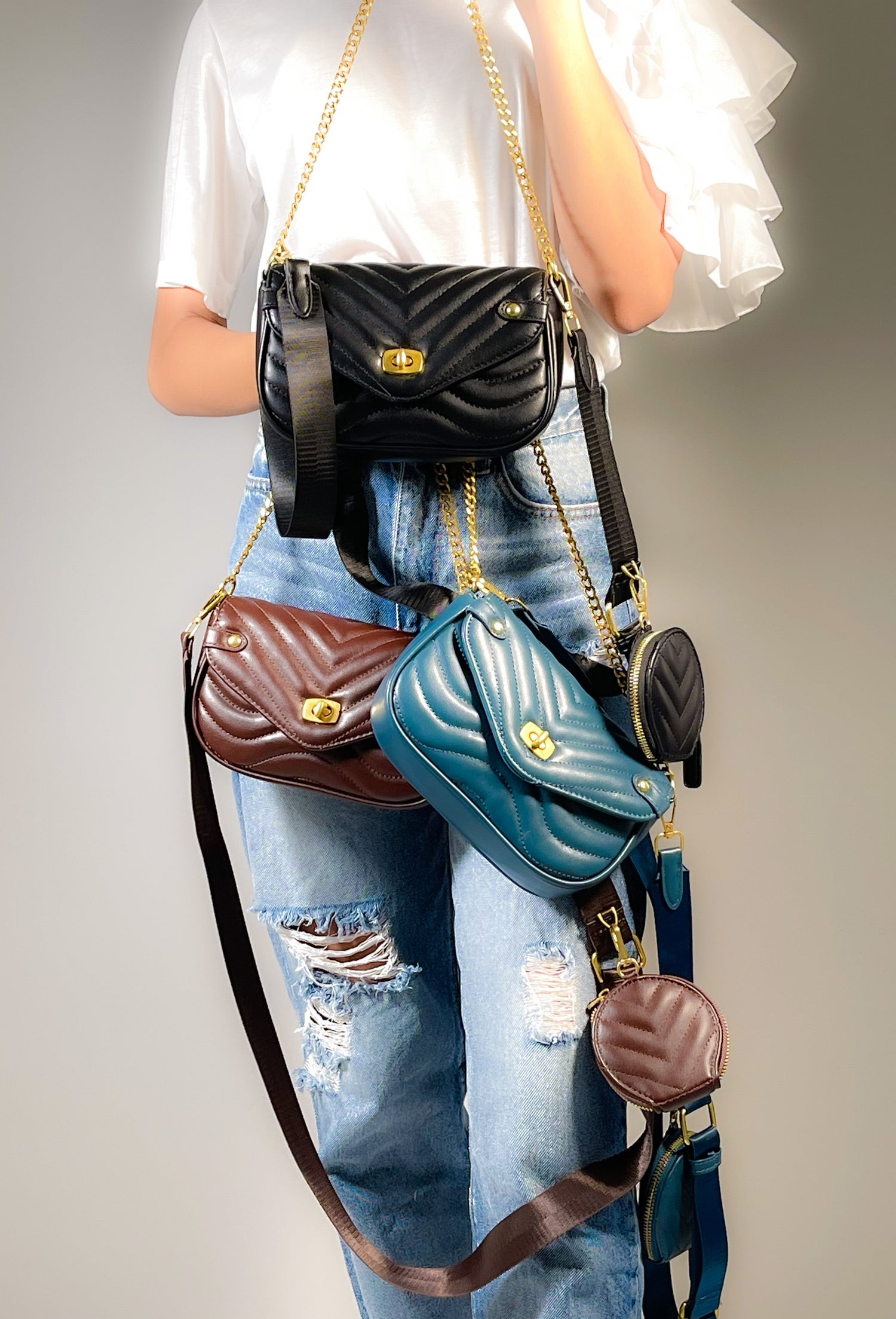 Trend Set Quilted Crossbody Bag