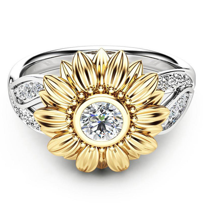 Fashionable Sunflower Ring