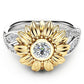 Anillo de girasol a la moda