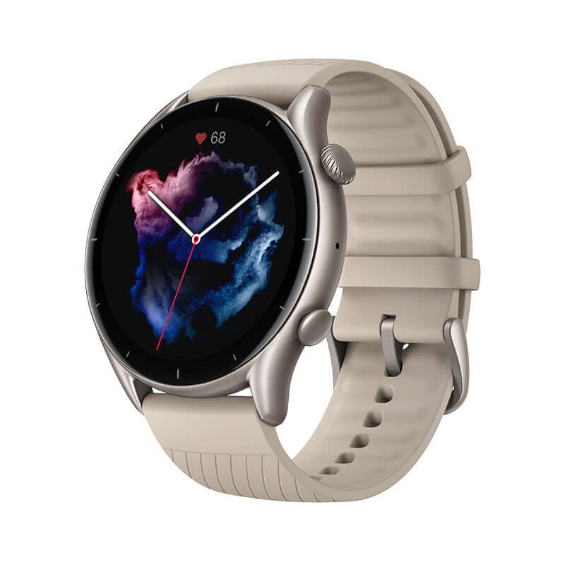 Amazfit GTR3 Pro Smartwatch with GPS and Health Monitor displayed on a white background.