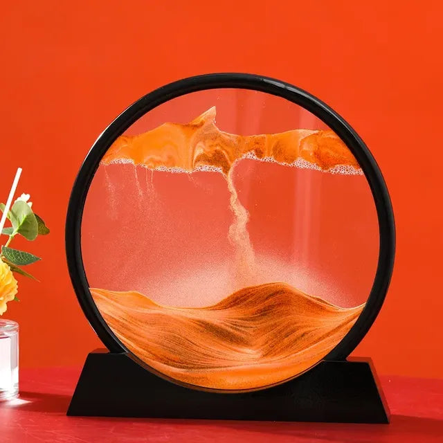 3D Moving Sand Art Hourglass for Home Decor Gift