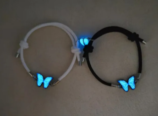 Collar de Mariposa Inteligente Luminoso Azul