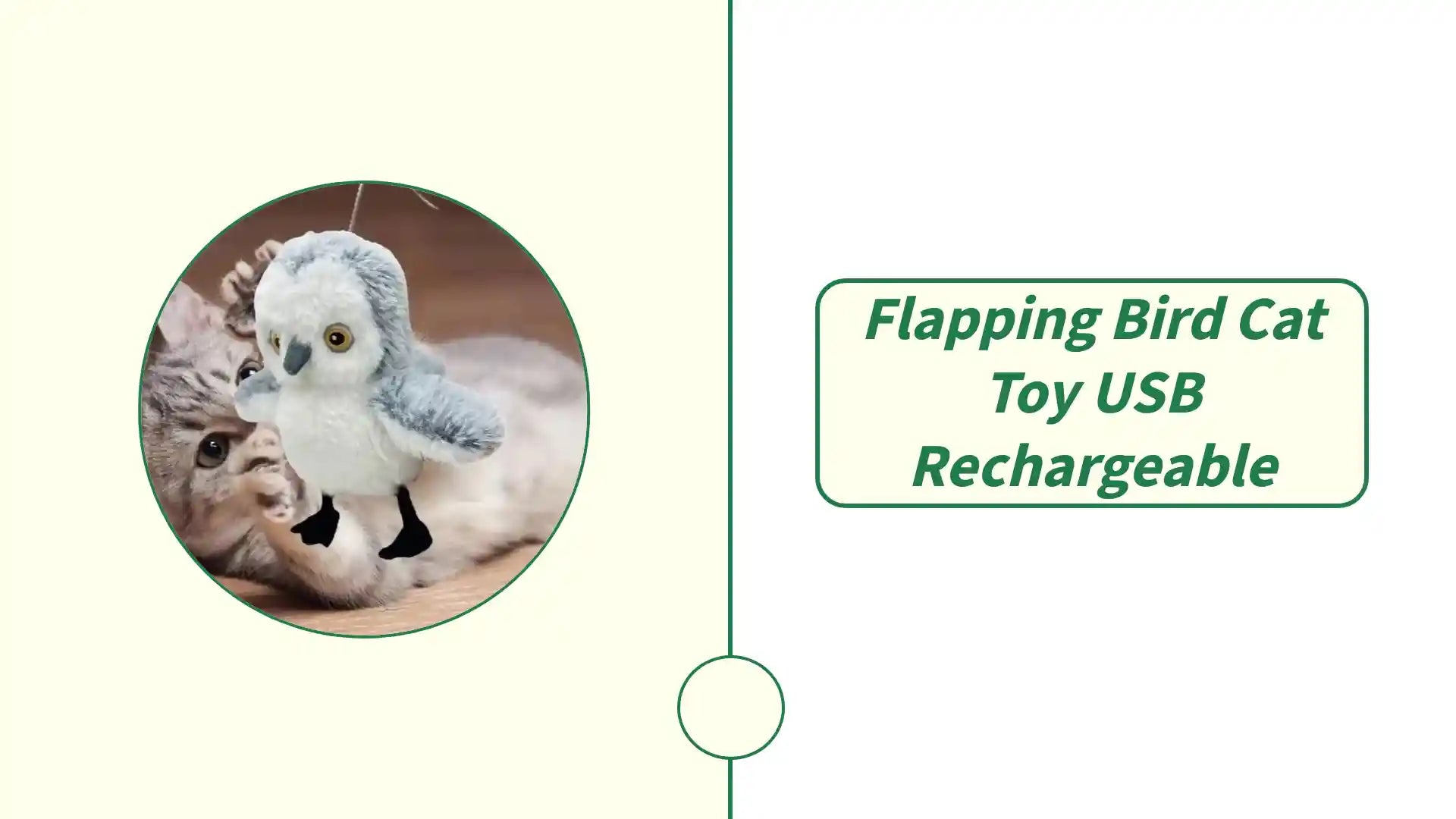 Flapping Bird Cat Toy USB Rechargeable by@Outfy