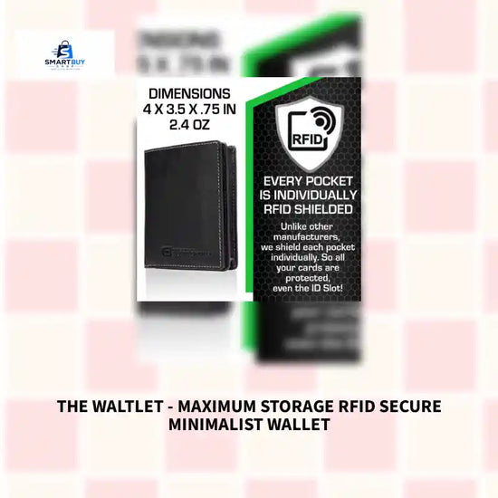 The Waltlet - Maximum Storage RFID Secure Minimalist Wallet by@Outfy