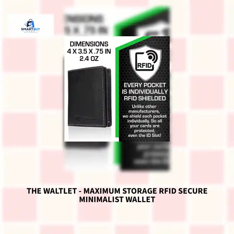 The Waltlet - Maximum Storage RFID Secure Minimalist Wallet by@Outfy