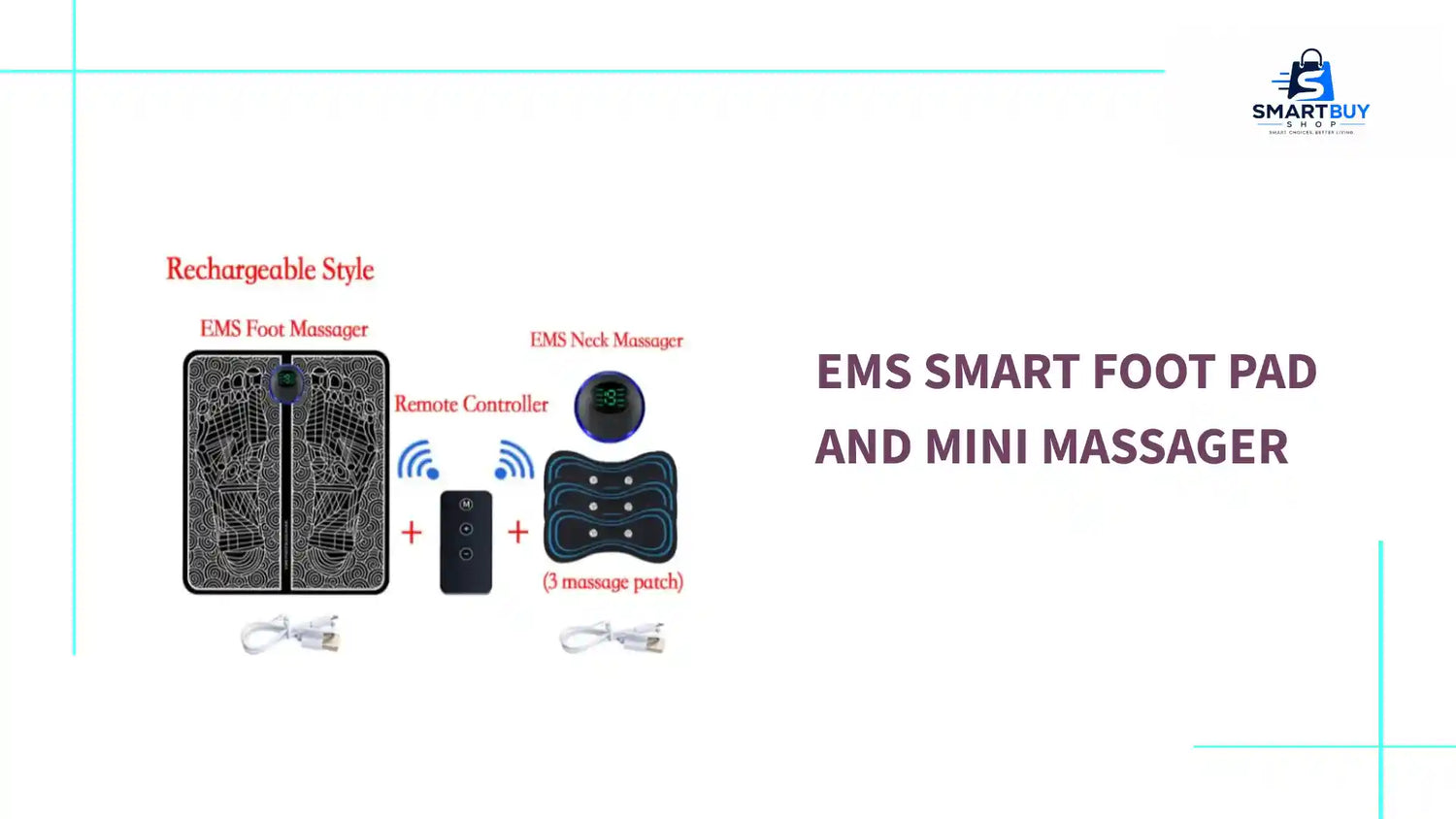 EMS Smart Foot Pad and Mini Massager by@Outfy