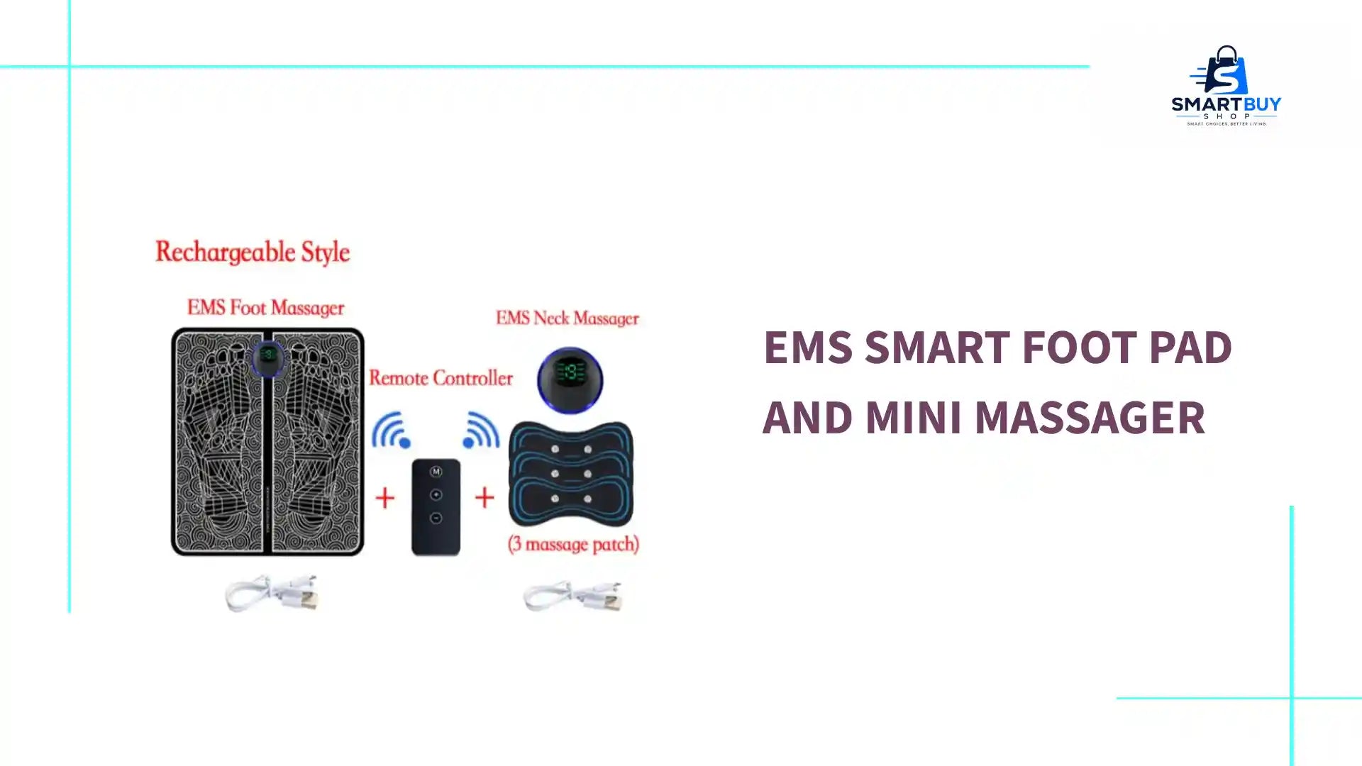 EMS Smart Foot Pad and Mini Massager by@Outfy