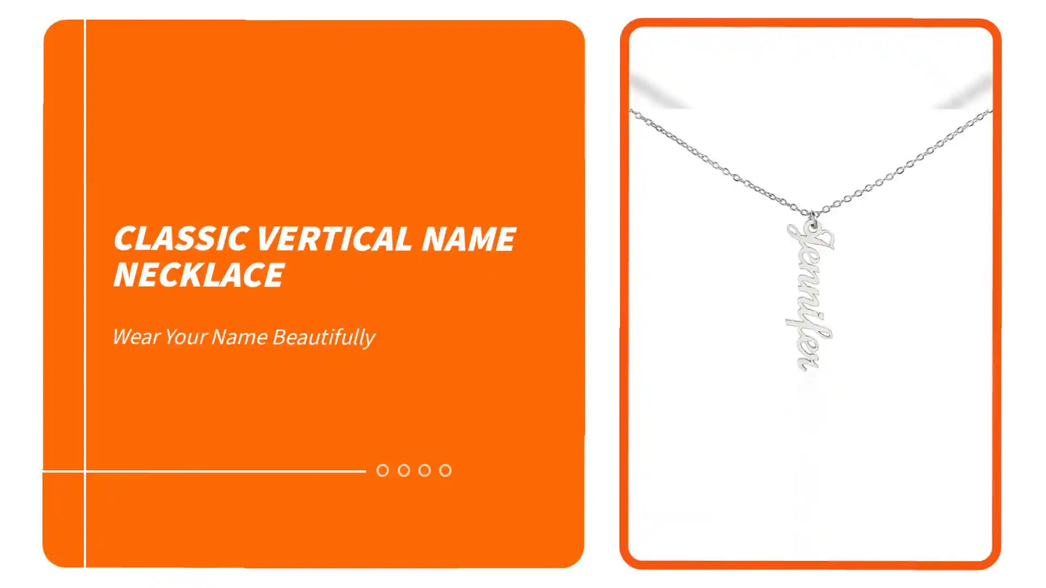 Classic Vertical Name Necklace by@Outfy