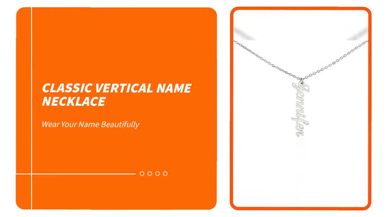 Classic Vertical Name Necklace by@Outfy