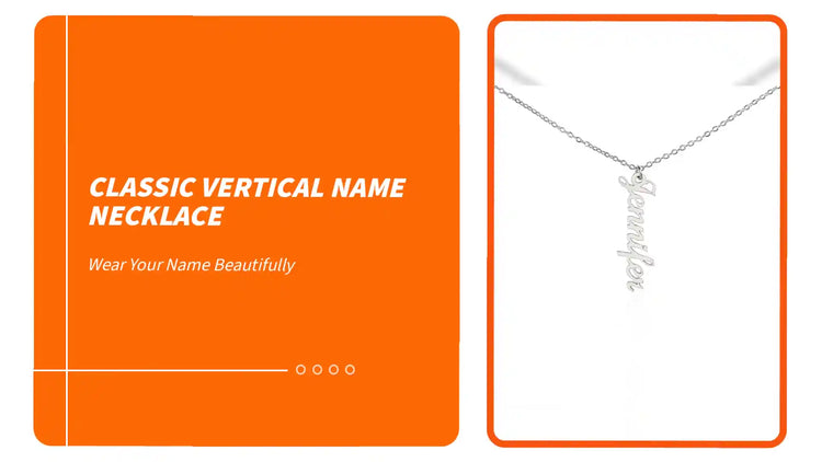 Classic Vertical Name Necklace by@Outfy