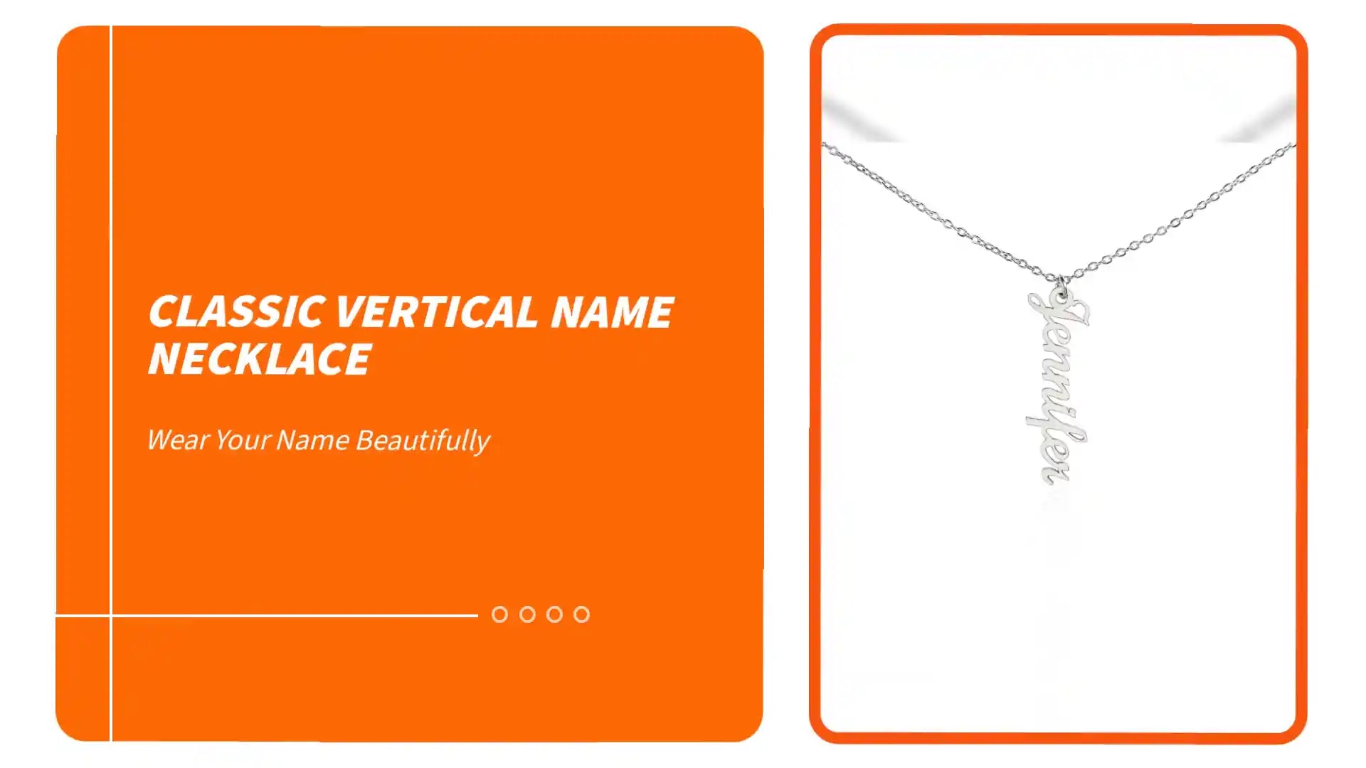 Classic Vertical Name Necklace by@Outfy