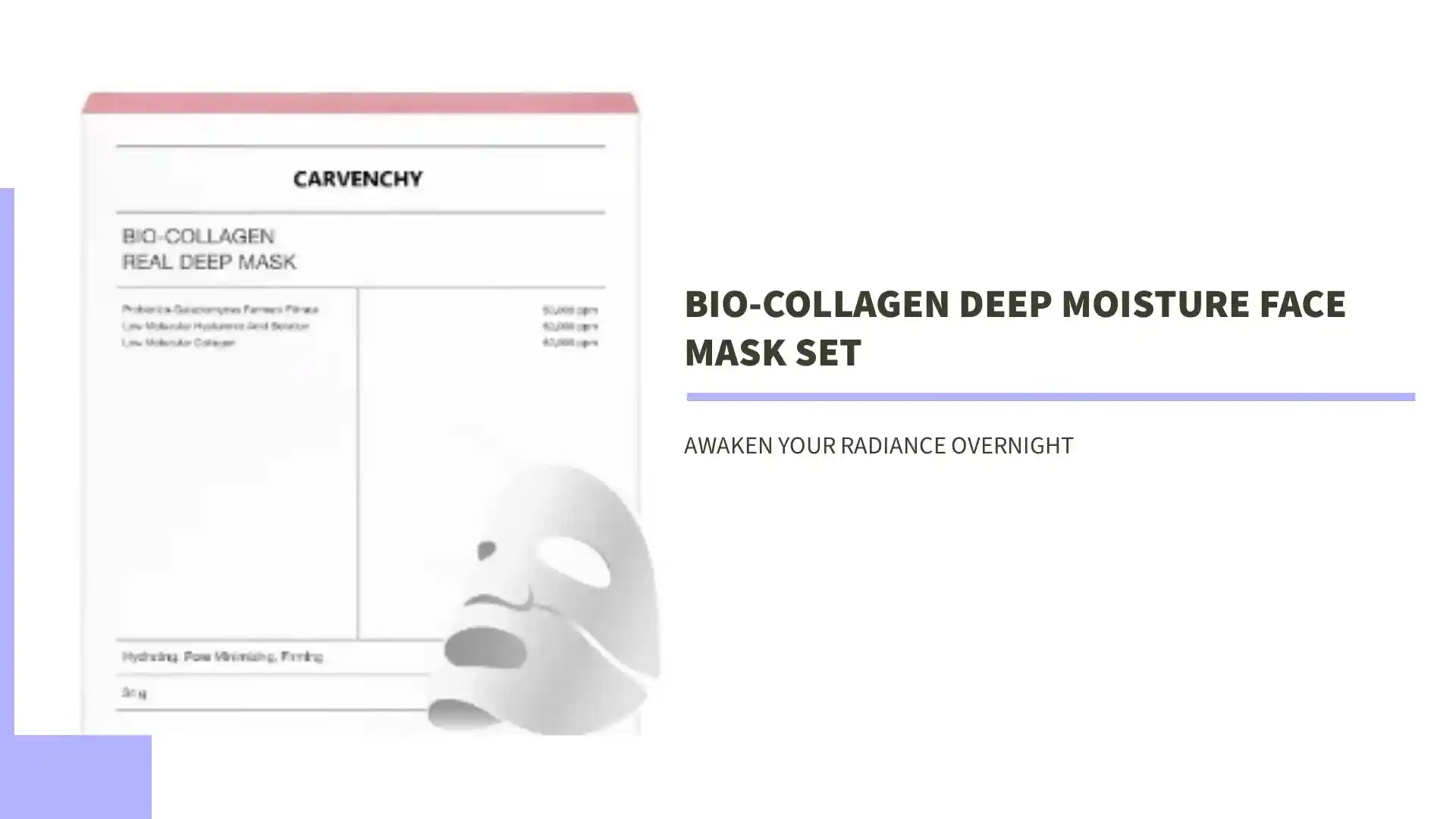 Bio-Collagen Deep Moisture Face Mask Set by@Outfy