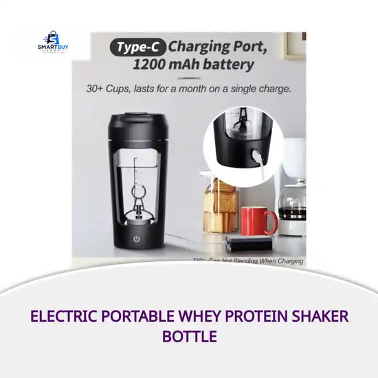 Electric Portable Whey Protein Shaker Bottle by@Outfy