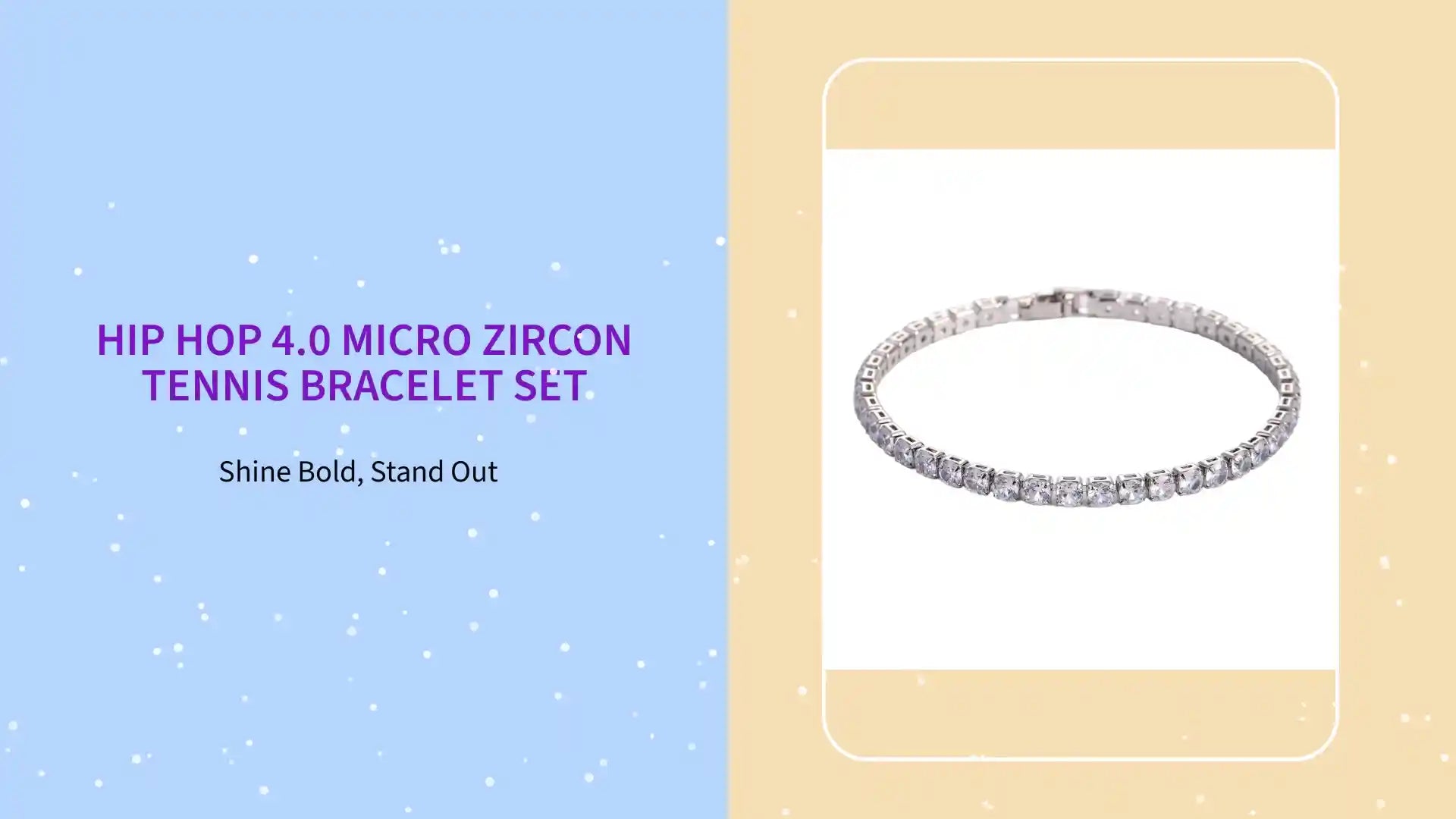 Hip Hop 4.0 Micro Zircon Tennis Bracelet Set by@Outfy