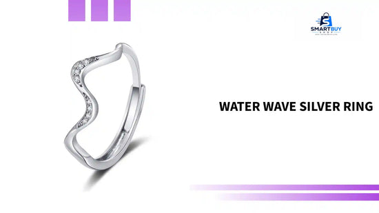 Water Wave Silver Ring by@Outfy