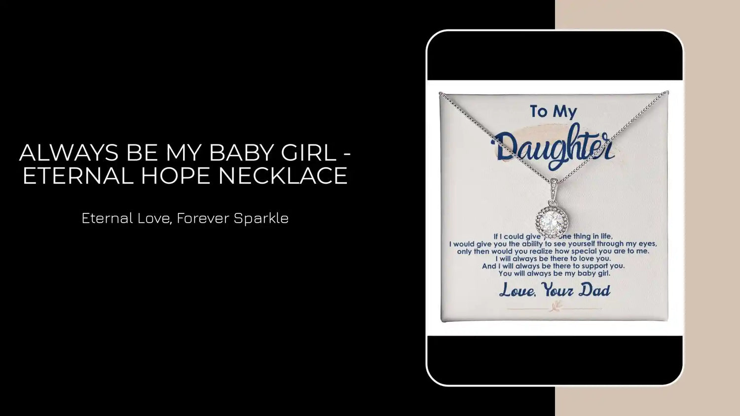 Always Be My Baby Girl - Eternal Hope Necklace by@Outfy