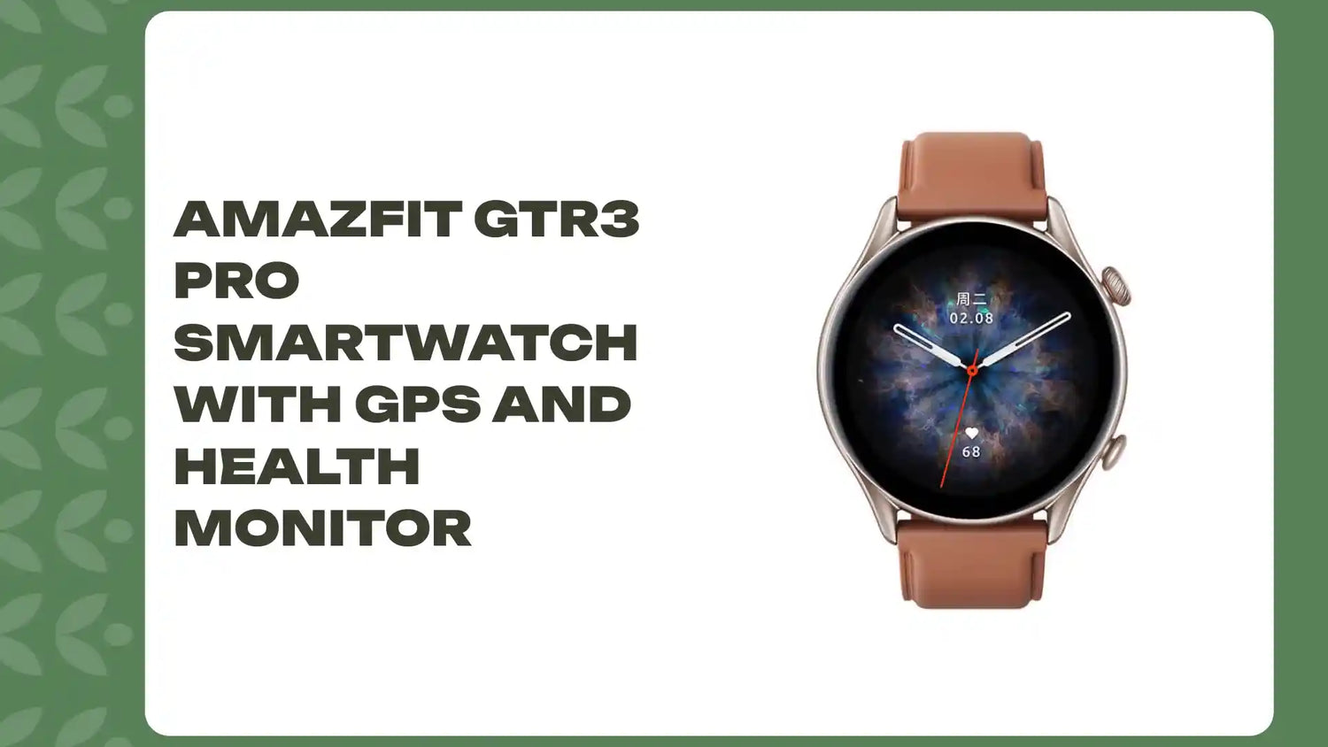 Amazfit GTR3 Pro Smartwatch with GPS and Health Monitor by@Outfy