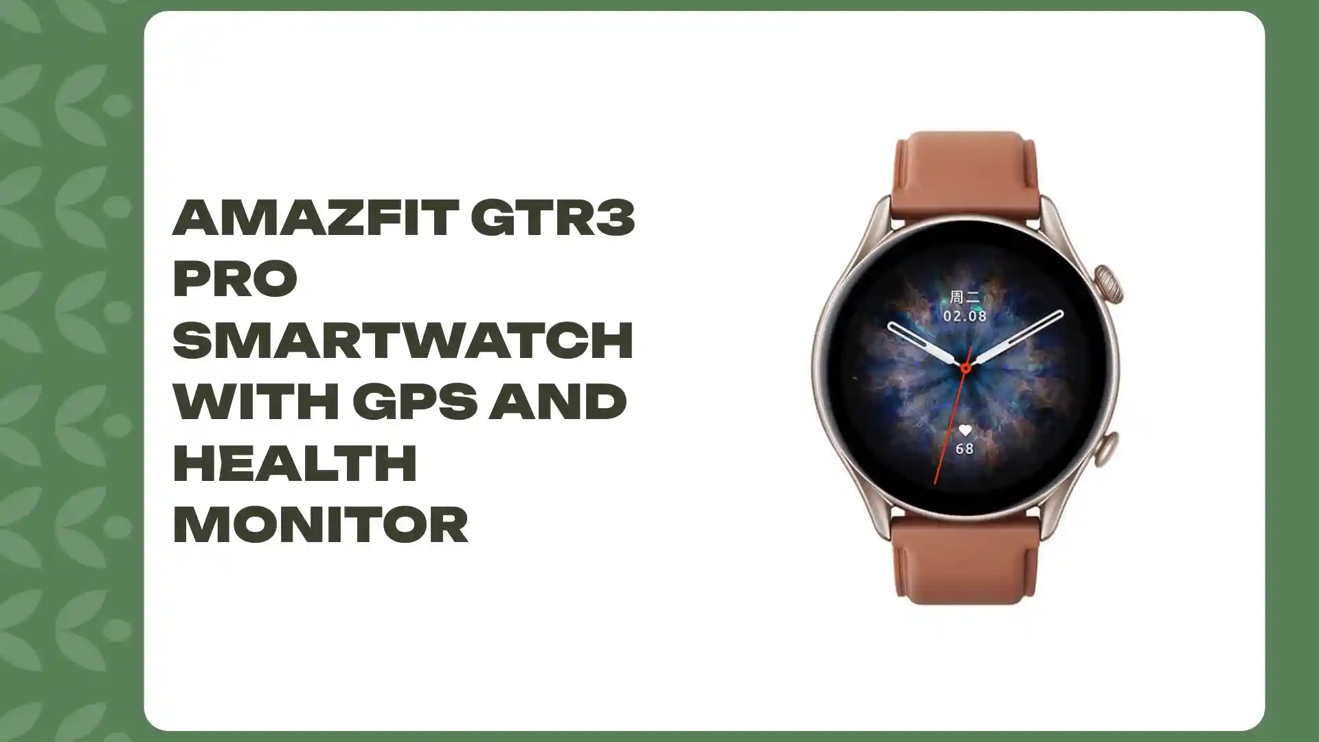 Amazfit GTR3 Pro Smartwatch with GPS and Health Monitor by@Outfy